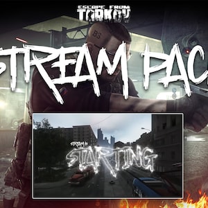 Escape From Tarkov Stream Overlays Package  |  Tarkov Animated Twitch Stream Pack | Webcam | Screens | Panels | Offline | Hud