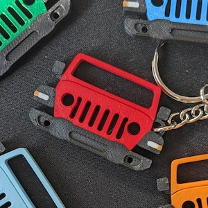 Jeep Wrangler Keychain JK or JL Custom Wrangler Gladiator 15 Colors Durable Plastic 3D Printed