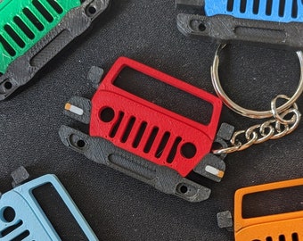Jeep Wrangler Keychain JK oder JL Custom Wrangler Gladiator 15 Farben Langlebiger Kunststoff 3D Gedruckt