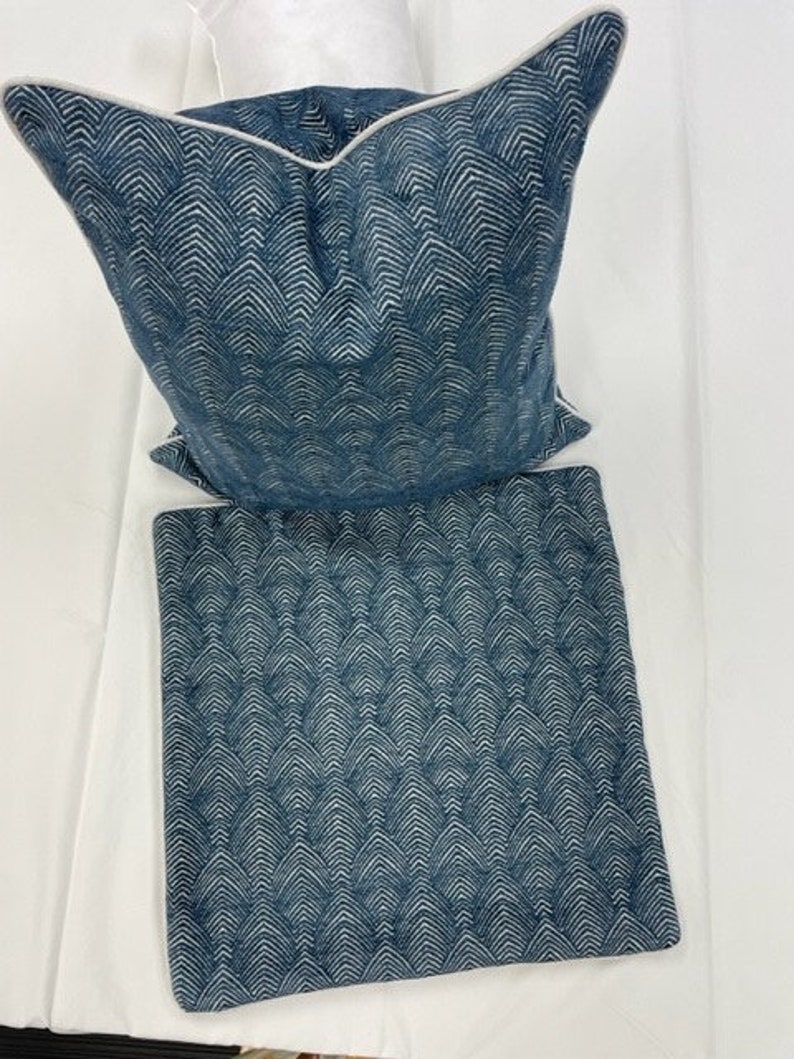 Blue Wave Pillow Covers Etsy