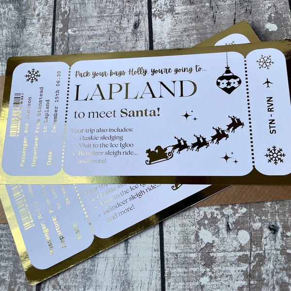 Lapland Ticket Reveal Etsy UK
