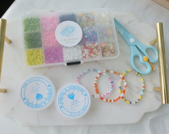 Glass seed bead jewelry making kit/bead kit set/multicolor bead kit set