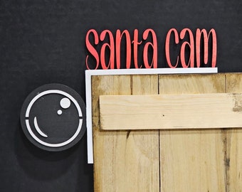 Elf Cam or Santa Cam Door Frame Trim Border Decor, Cute Christmas Decoration, Seasonal Decor, Decorations for kids, Funny Santa, Holidays