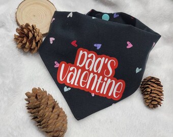 Valentine's Day Hearts Pet Bandana-Dads Valentine-Gift for Dog or Cat-Snap On-Hearts-Love-Scarf-Neckwear-Vday-Pet Lover-Gift Mom-Gift Dad