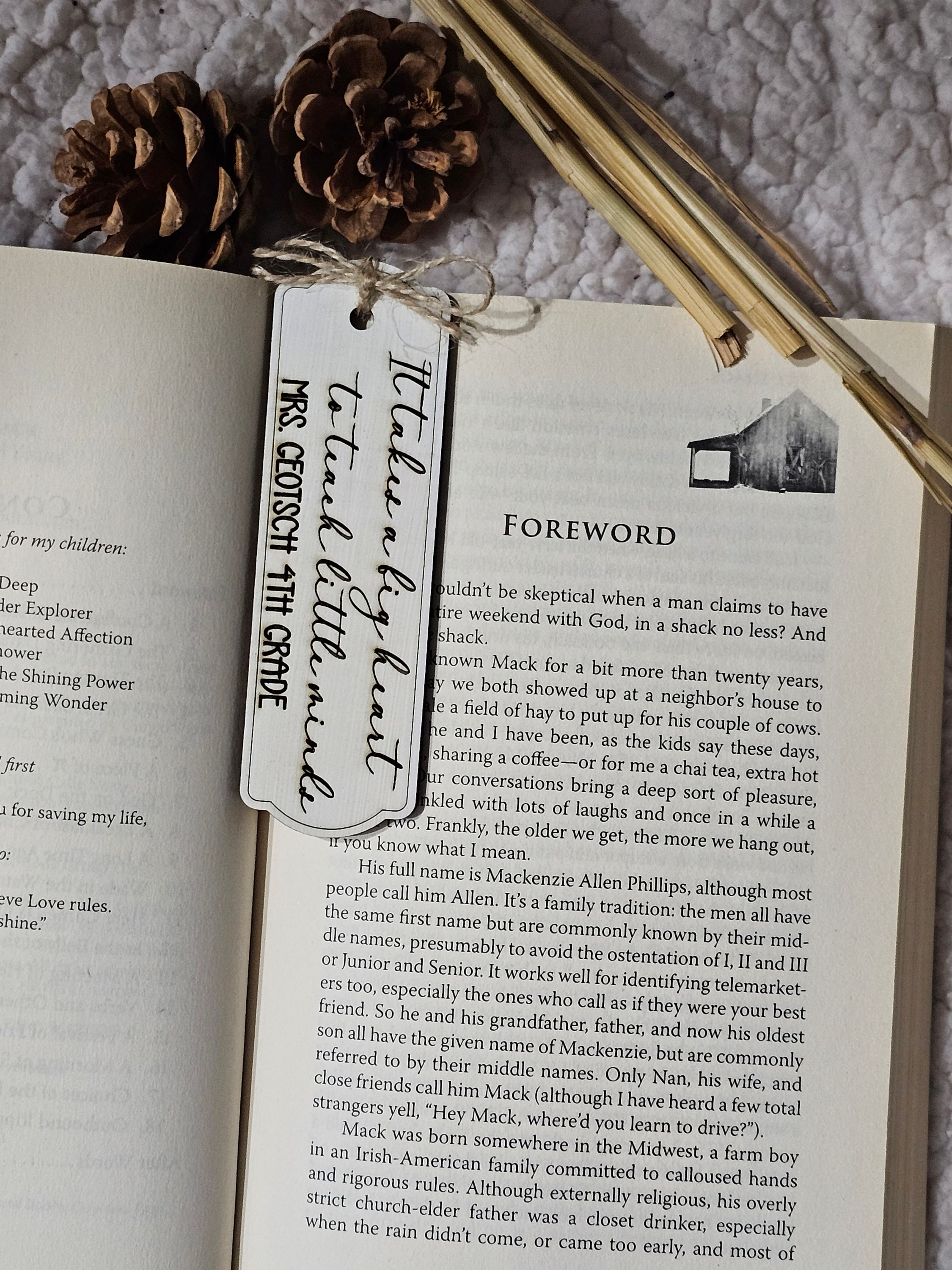 Personalised Teacher Thank You Gift – Wooden Ruler Bookmark – You Rule – A97