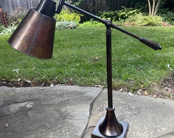 Architect's Articulating Desk Lamp with Mica Shade