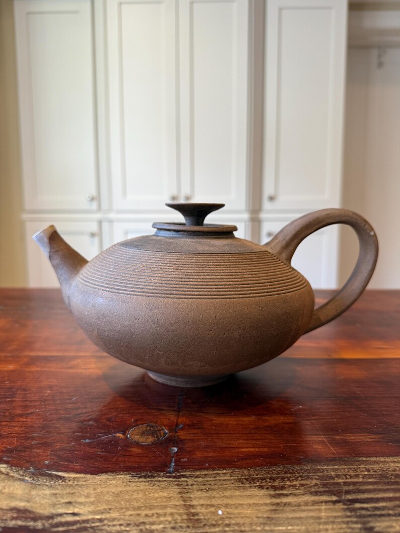 Vintage Mid-century Signed Studio Pottery Teapot - Etsy