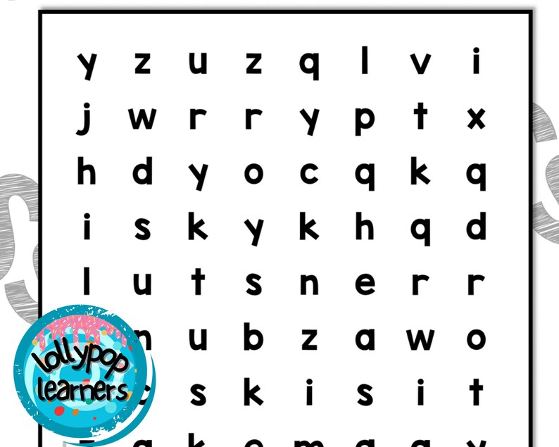 Preschool Word Search Sight Words Game Alphabet Abcs Preschool ...