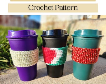Reusable Cup Cozy Crochet Pattern PDF – Iced Coffee Sleeve