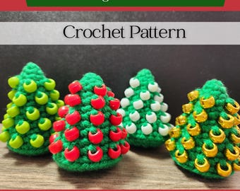 Beaded Fidget Christmas Tree Crochet Pattern, No-Sew (Digital Download)