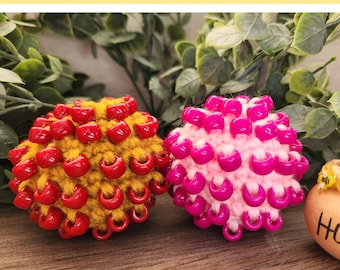 Beaded Stress Ball Crochet Pattern, No-Sew Fidget Toy, DIY Sensory, Quick Project, Market Prep (Digital Download)