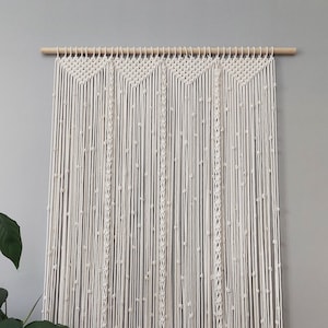 Customizable size macrame curtain room divider boho decor handmade curtain