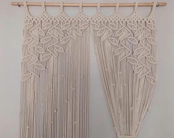 Handmade Macrame Curtain: Boho Room Divider, Door or Window