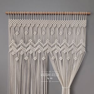 Macrame curtain handmade custom curtain for window or door unique pattern