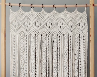 Pattern Macrame Curtain, Room Divider, Handmade, Boho Decor