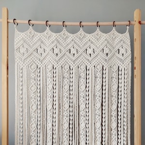 Pattern Macrame Curtain, Room Divider, Handmade, Boho Decor
