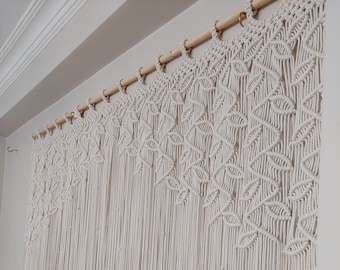 Customizable Macrame Curtain: Boho Wedding Backdrop, Room Divider