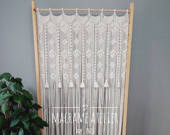 Handmade Macrame Curtain: Boho Wedding Backdrop, Customizable