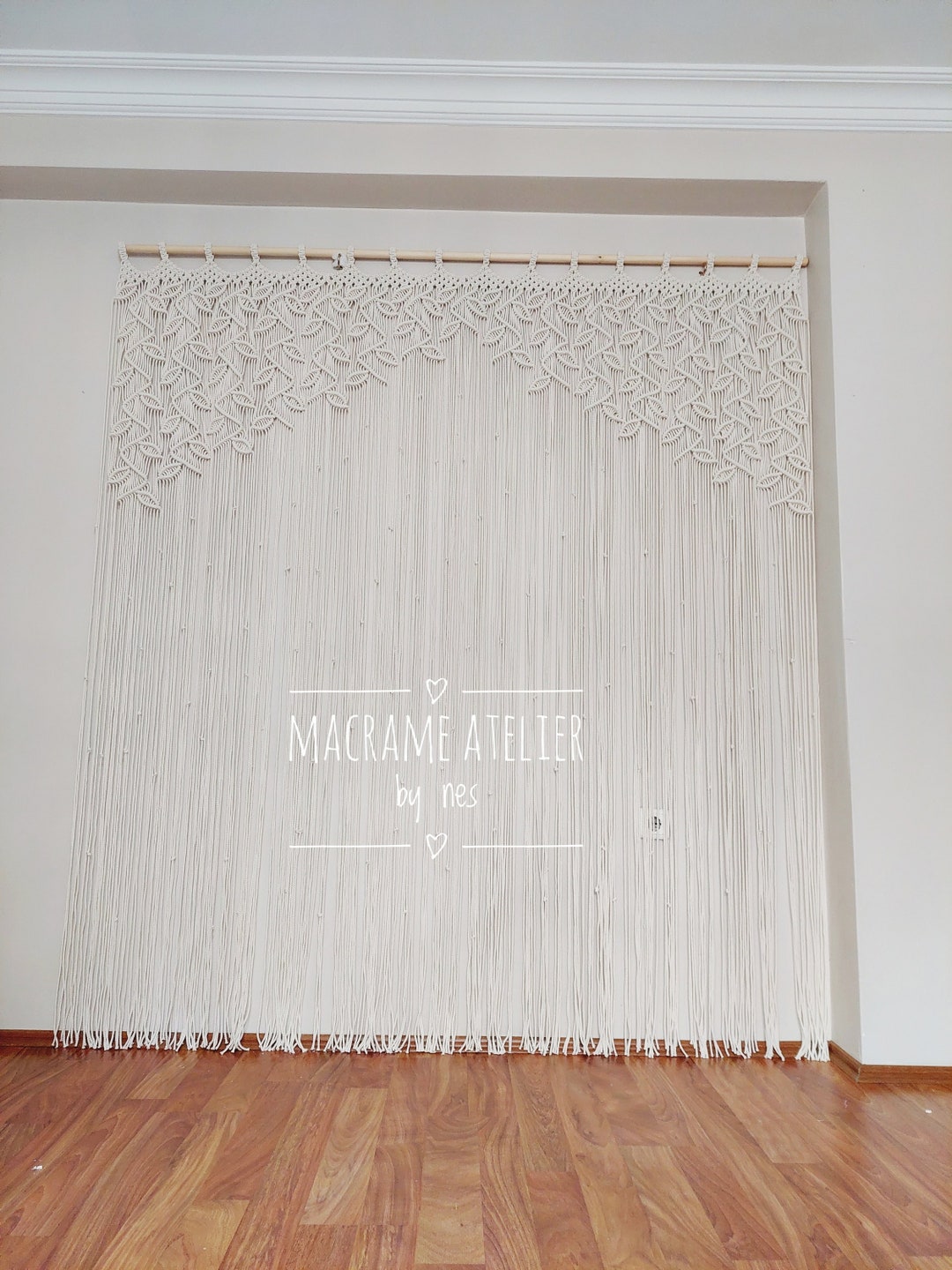 Macrame Curtain Wedding Backdrop Boho Wall Customizable - Etsy