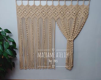 Macrame Curtain, Wedding Backdrop, Boho Wall, Customizable, Rustic Decor, Handmade Decor