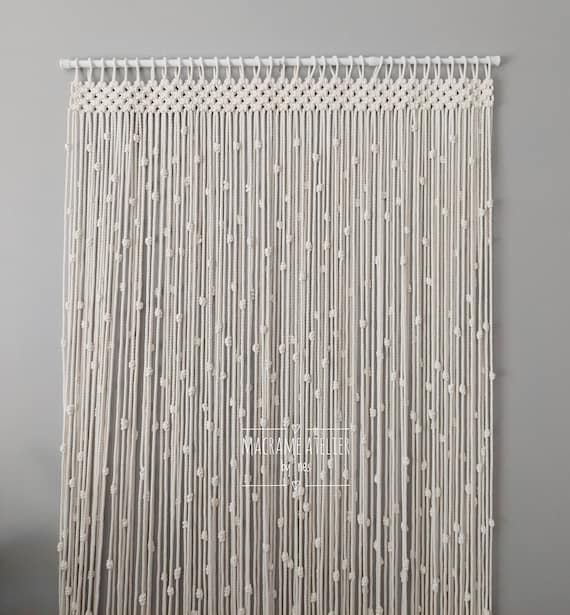 Customizable size macrame curtain, handmade curtain, boho wall, room divider