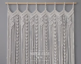 Customizable Macrame Curtain: Boho Room Divider, Wedding Backdrop