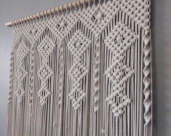 Customizable Macrame Curtain: Boho Handmade Curtain, Room Divider