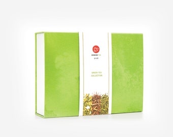 Senbird Premium Japanese Green Tea Gift Set - Sencha, Hojicha, Genmaicha Loose Leaf Tea in Airtight Tins
