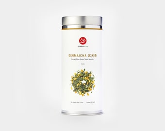 Senbird bruine rijst groene thee met matcha - Japanse genmaicha losbladig (3,5 oz/100 g)