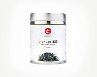 Senbird Gyokuro Mikado - Japanse schaduwgekweekte groene thee - uit Kyoto, Japan - losse thee in luchtdicht blikje (1,7 oz/50 g)