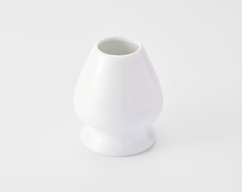 Senbird handgemaakte Matcha-gardehouder | Chasen Kusenaoshi of Chasen Tate | Wit