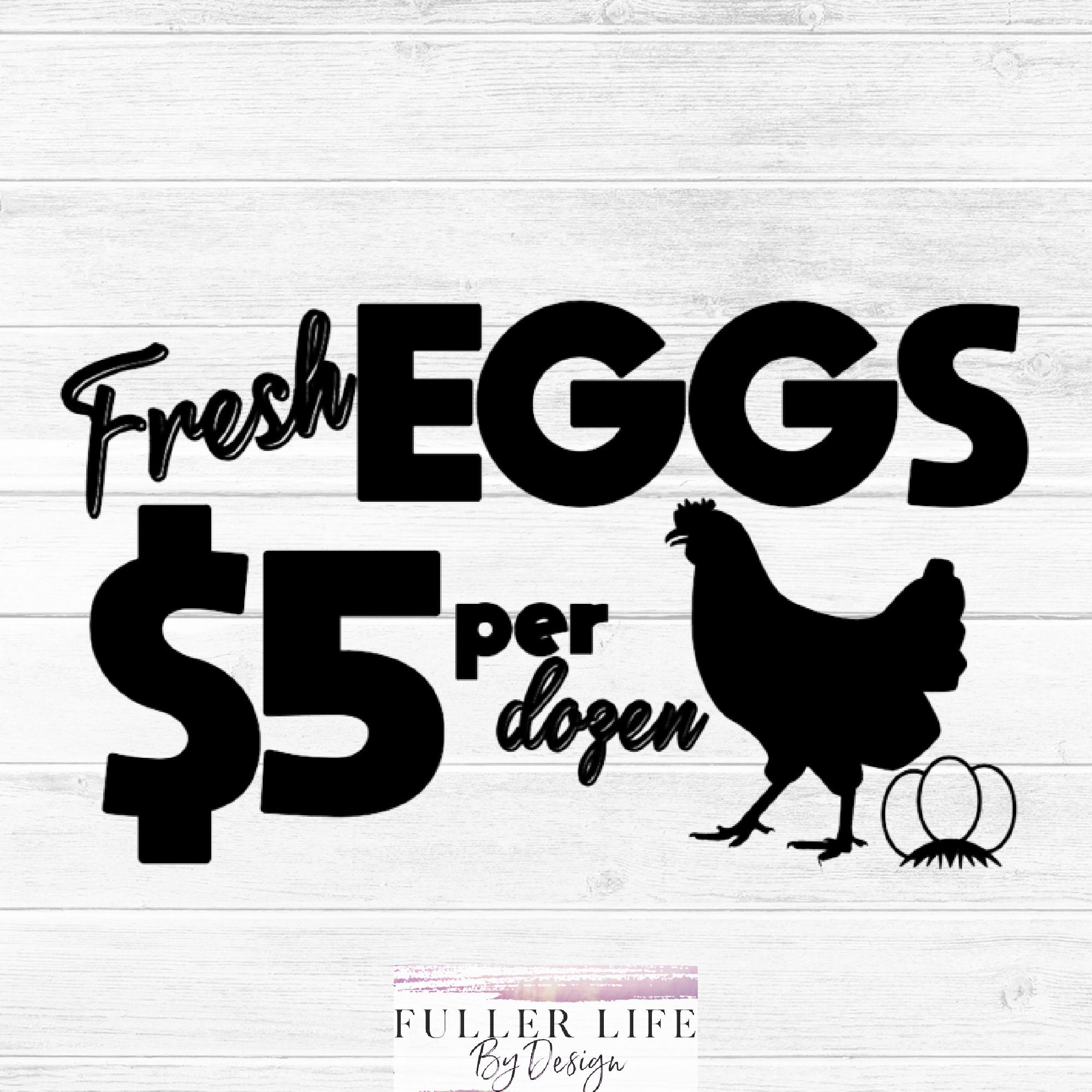 Fresh Eggs 5 Dollars SVG, JPG, PNG Digital Download - Etsy