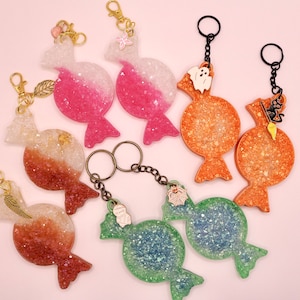 Druzy Candy Shaped Keychain | Candy Ornament | Druzy Keychain | Halloween Candy Keychain | Gift Tags | Multi Decor | Gift Keychains | Gifts