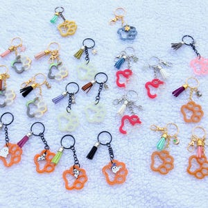 Paw Print Keychains | Charmed Keychains | Paw Print Tags | Gift for Dog Lovers | Paw-some Keychains | Gift for Him | Gift for Her | Gifts