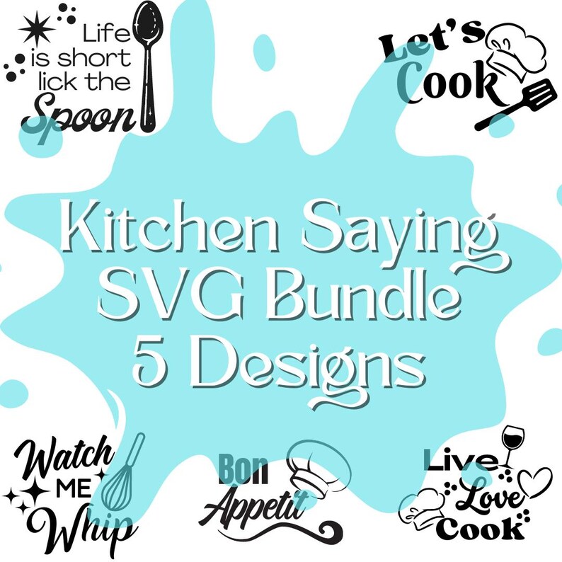 Kitchen SVG Bundle Files | Svgs for Silhouette | Svgs for Cricut | SVG ...