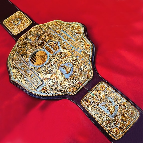 Crumrine Big Gold Hand Textured Replica World Heavyweight Championship  Title Belt Adult Size Fully Loaded 24k Gold personalized Name Plate -   Denmark