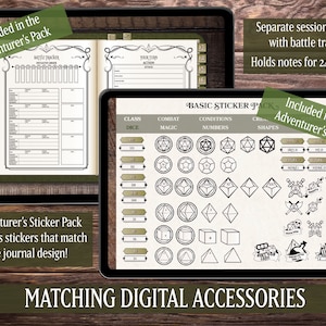 DND Digital Journal Fillable PDF, Character Sheet, 5e 2024, Goodnotes ...
