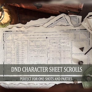 DnD Character Sheet Scroll Placemat: RPG Game Mat (Digital Download)