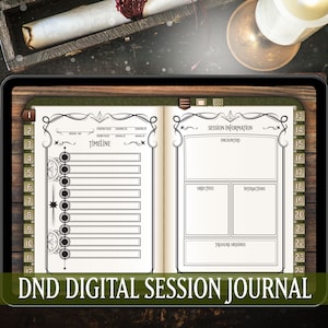 DND Digital Session Journal - invulbare pdf-formulier - direct downloaden