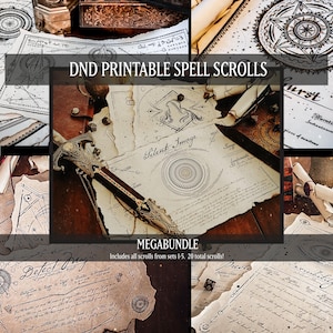 DND Printable Spell Scrolls - Mega Bundle, TTRPG Prop (Digital Download)