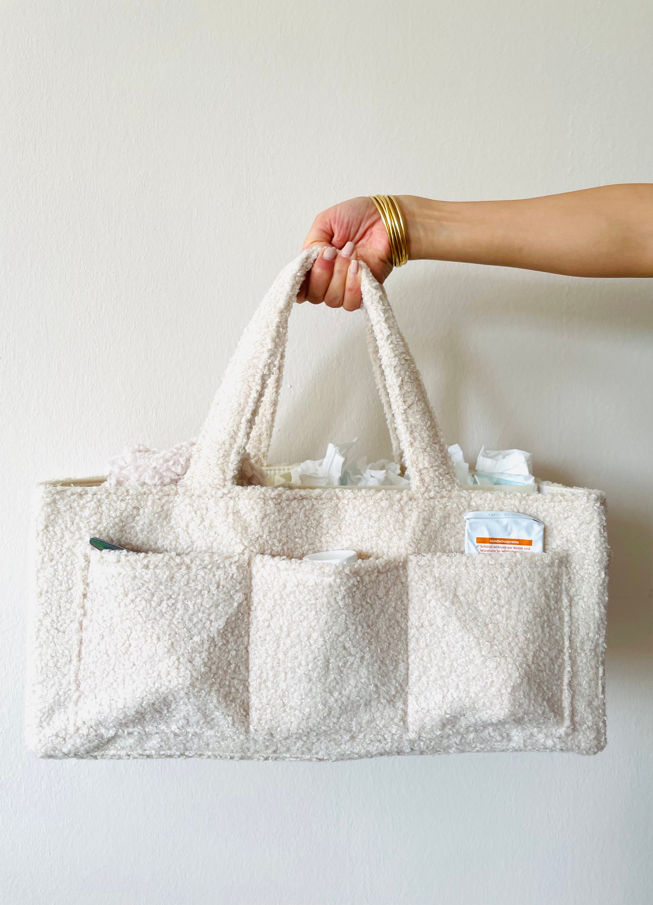 Cesta Portapannolini KiddyCare A 3 Scomparti - Rosa, Media - Con Divisorio Rimovibile Per Cambio - Foto 3