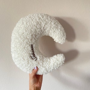 Mondkissen - Geburtkissen - Teddy - Geburtsgeschenk - personalisierte Kissen - Babyzimmer - Deko - Moon Pillow