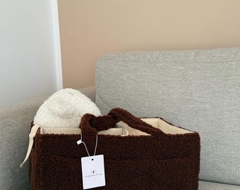 Gepersonaliseerde luiermand, babycadeaus, gepersonaliseerd babyshowercadeau, luiermand, cadeaumand, luiertaart, hondenmand