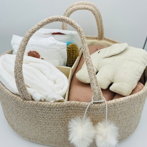 Wickelkorb-Windeltasche Windel-Caddy-Organizer/Aufbewahrungsbehälter/tragbarer Windel-Aufbewahrungskorb Wickeltisch personalisiert mit Namen