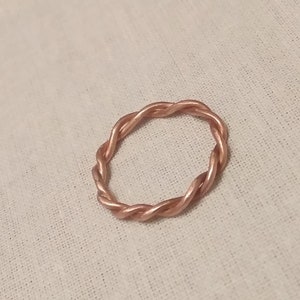 Rose gold infinity ring, Rose gold twist ring, Twisted band engagement ring, Celtic wedding ring for women, Rose gold knot ring, Celtic men