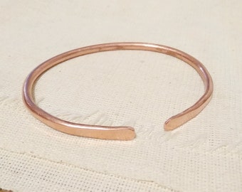 Copper cuff bracelet men, Cute simple bracelet, Anniversary date bracelet, Pure copper bracelet, Strong bracelet, Cool bracelets women