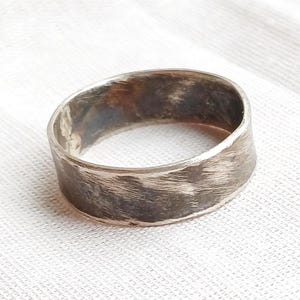 Oxidized silver ring, Silver carved ring, Engraved design ring, Polished silver ring, Simple silver band ring, Custom ring design