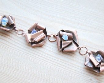 Bracelet Natural crystal Gemstone Bracelet Moonstone Beads Copper Bracelet For women Quartz crystal Bracelet For Gift