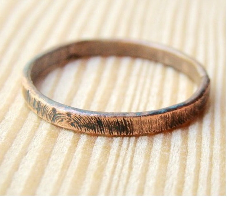 Mens Ring Wood Texture, Thin Mens Wedding Band Jewelry Rings