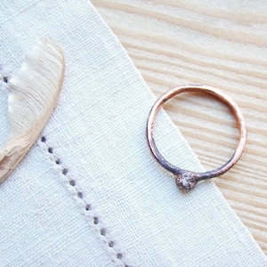 Thin copper Statement ring, Cute  ring,  Mens ring, Everyday ring, Great git idea, Any size, Unisex, Minimalist Simple Ring